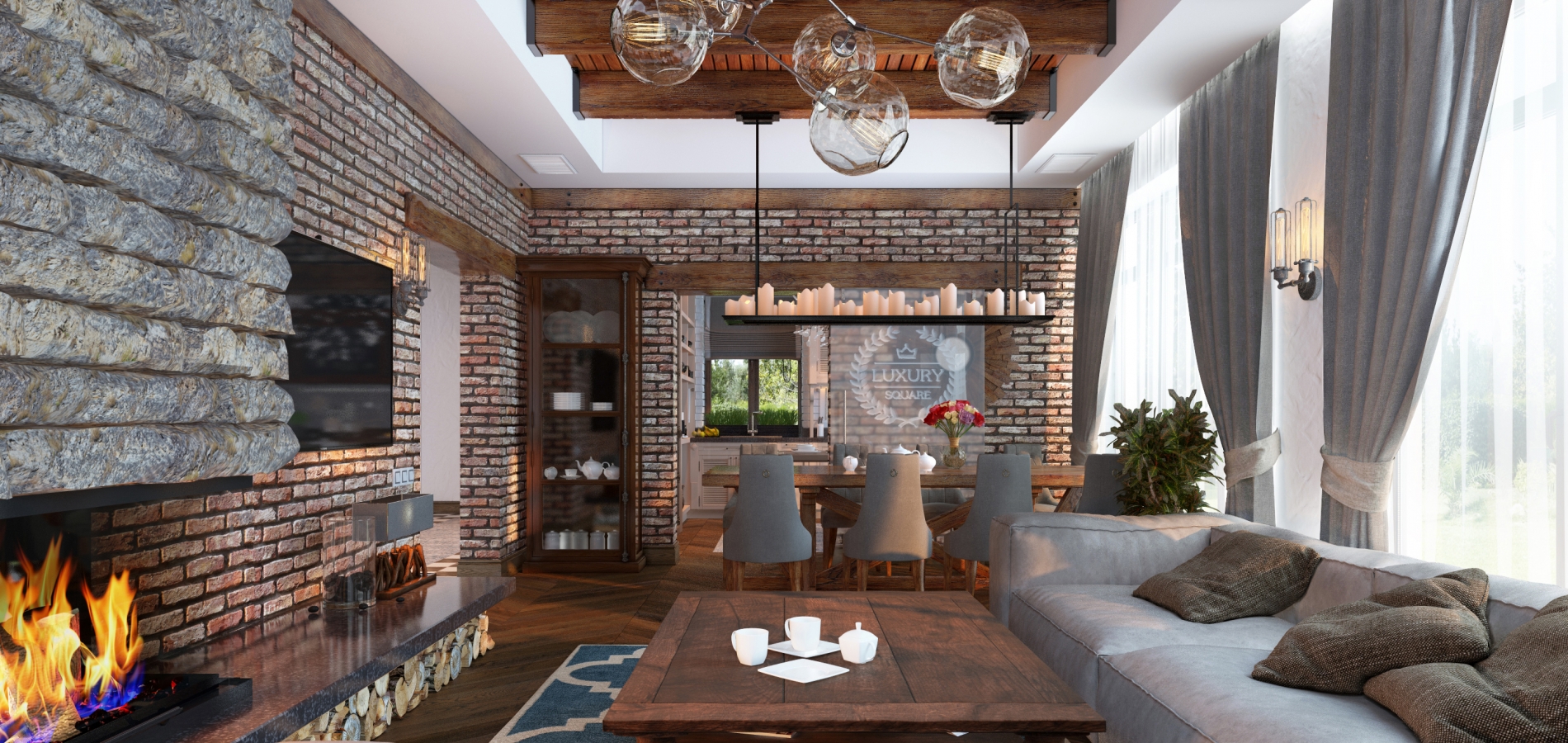 Оформление квартиры Luxury Square