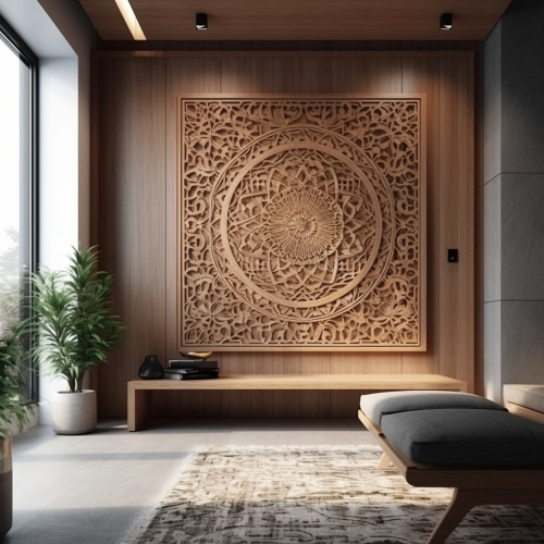 Фрезерована декоративна панель 3D_102